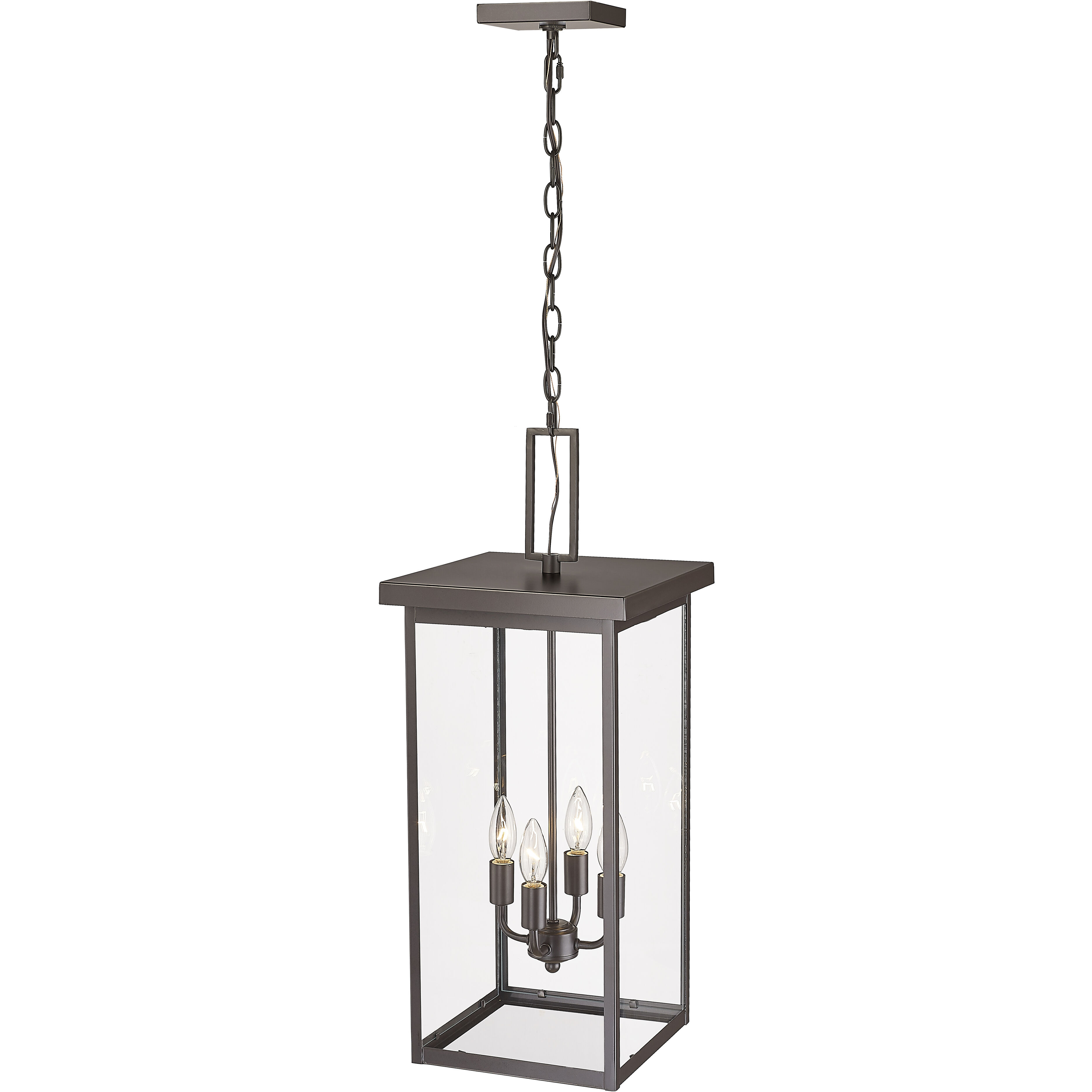 Barkeley 4 Light 11 inch Powder Coated Bronze Outdoor Hanging Lantern
